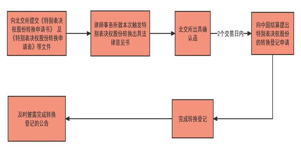 应当申请办理特别表决权股份转换的流程