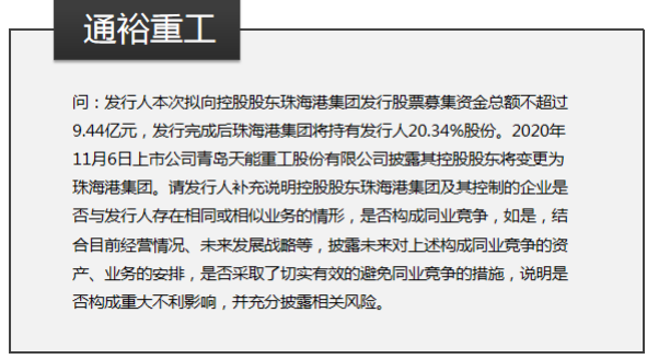 实务中再融资审核对于同业竞争问询关注点