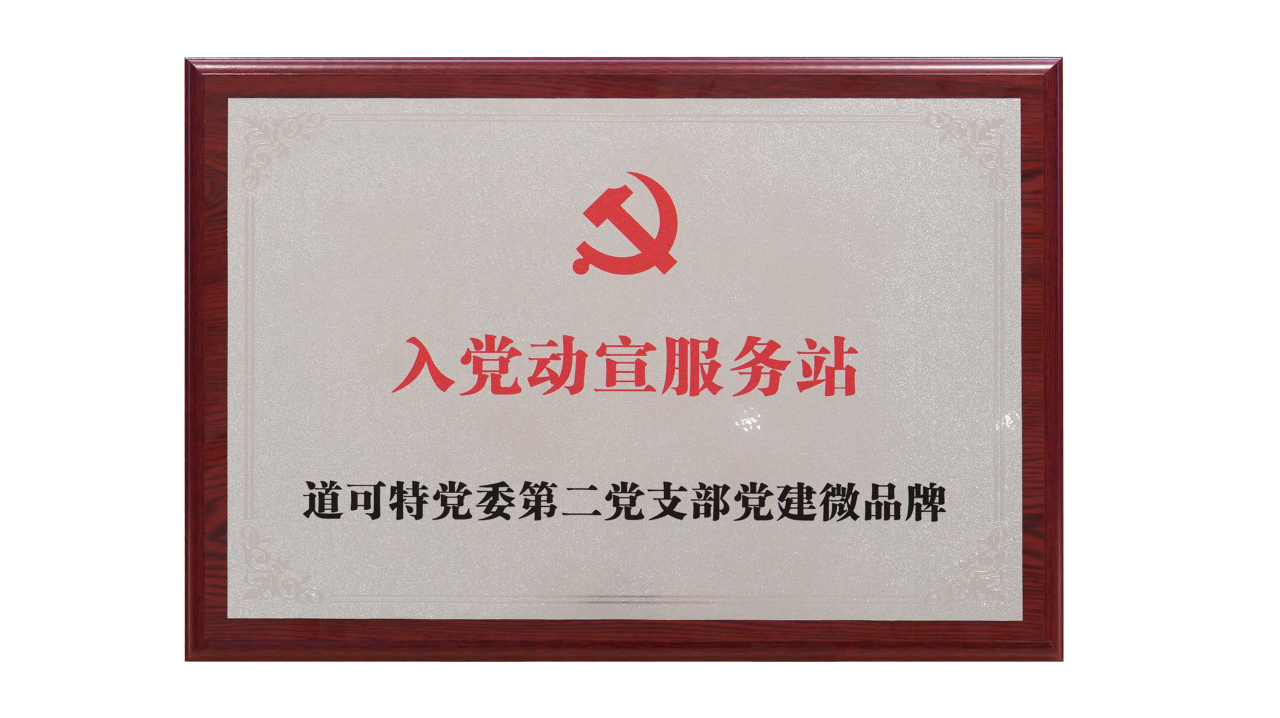 道可特党委第二党支部党建微品牌：入党动宣服务站
