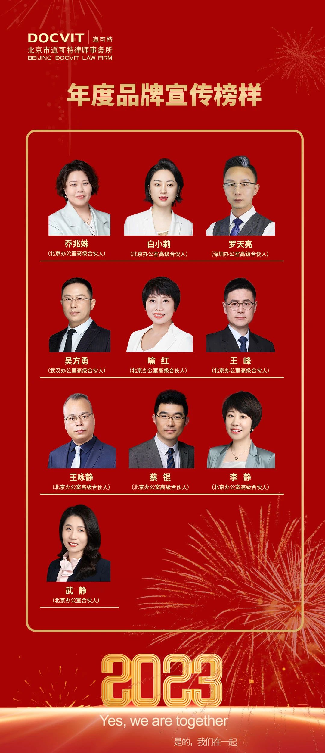 道可特律所2022年度品牌宣传榜样